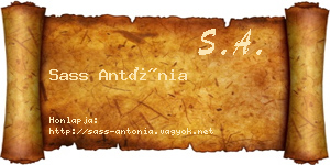 Sass Antónia névjegykártya