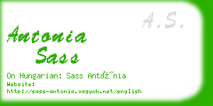 antonia sass business card